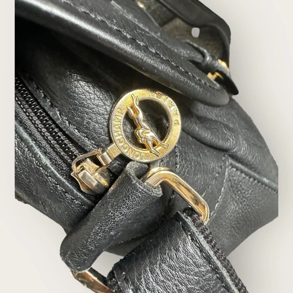 leather Longchamp crossbody bag